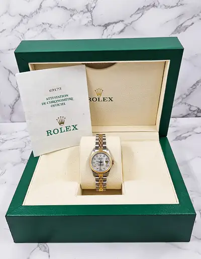 Rolex Datejust with White Mother of