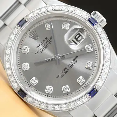 Rolex DATEJUST GRAY DIAMOND 18K WHITE