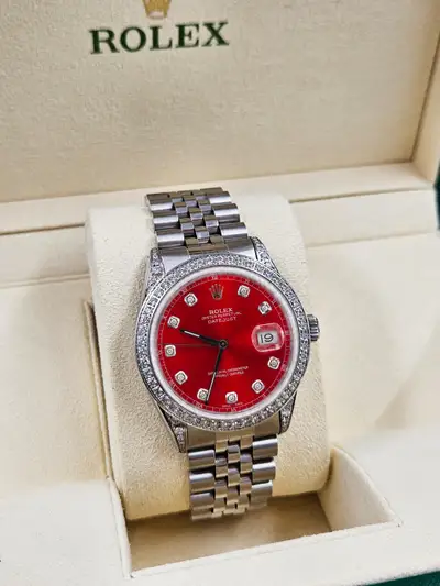 Rolex Datejust with Red Bezel and