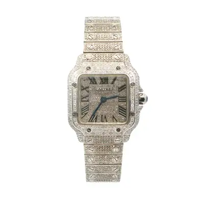 Cartier Custom Iced Out Stainless Steel Cartier
