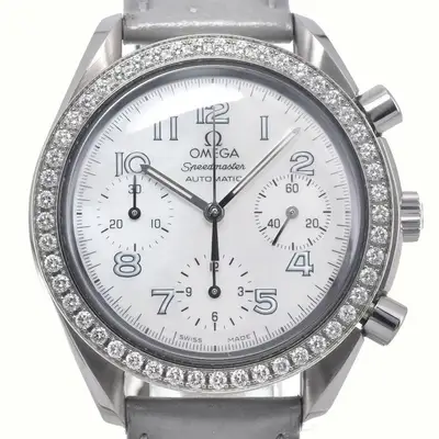 Omega Speedmaster Diamond Bezel Chronograph White