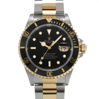 Rolex ROLEX Submariner date 16613 black WATCH 700589