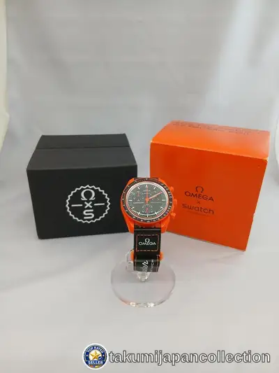 Omega Swatch Speedmaster Moonswatch Chronograph Orange