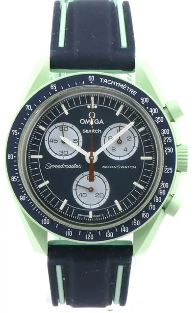 Omega Speedmaster Moon Swatch Green Bioceramic