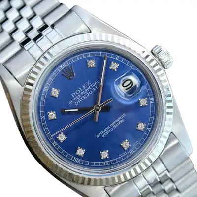 Rolex Datejust Blue Gold Fluted Bezel