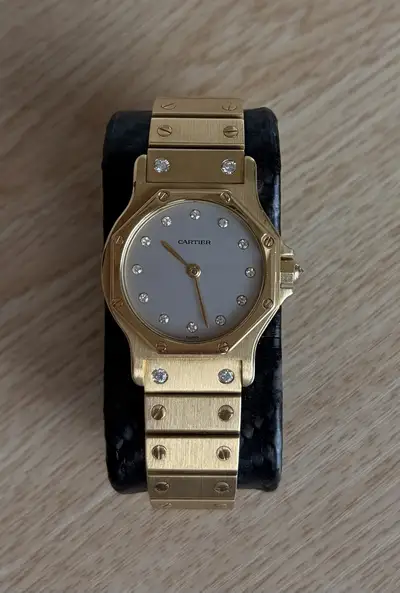 Cartier SANTOS OCTAGON 18K GOLD DIAMOND