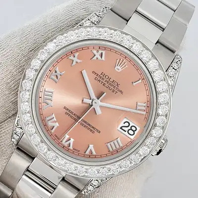 Rolex Datejust Midsize Salmon 2.1ct Diamond