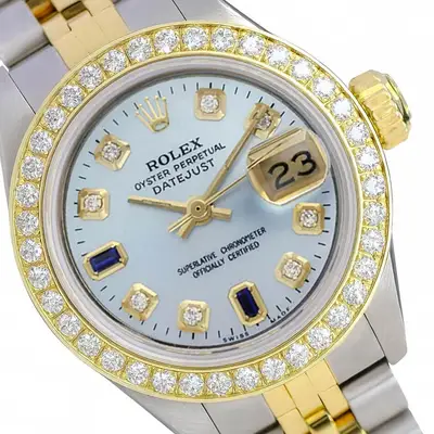 Rolex Datejust TwoTone Gold Steel Diamond