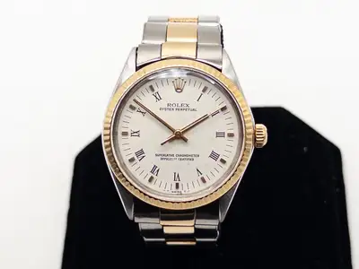 Rolex $14,000 ROLEX WHITE ROMAN Oyster Perpetual