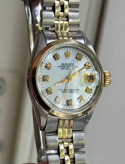Rolex Oyster Perpetual Date Diamond Mother