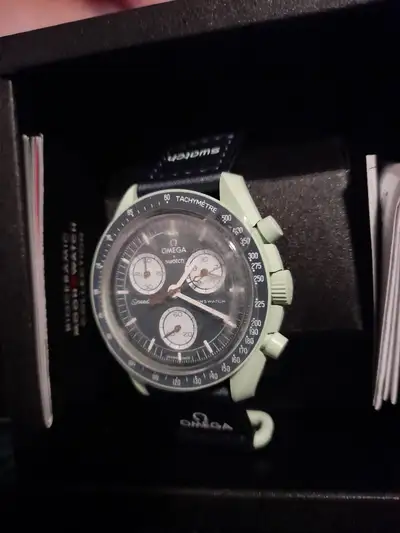 Omega swatch moonwatch Green Adult S033G100