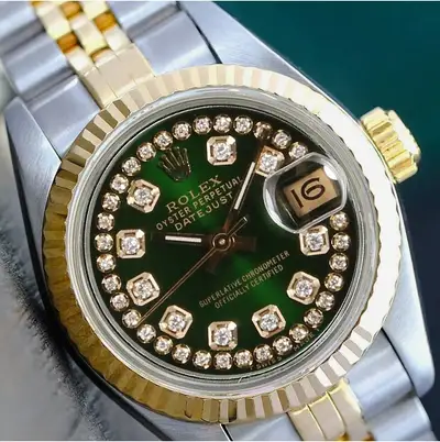 Rolex Datejust 6917 Two-Tone Green 14KY