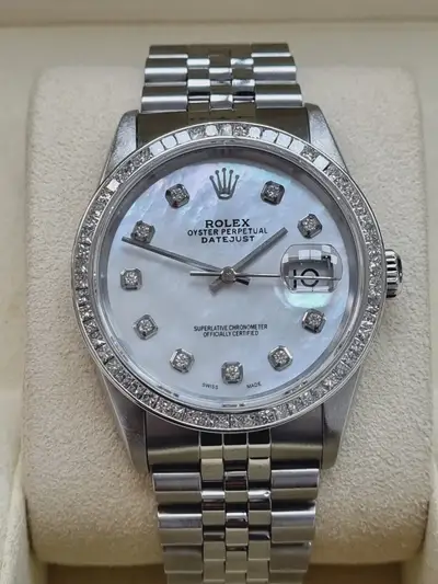 Rolex DateJust 36 Custom Princess Cut
