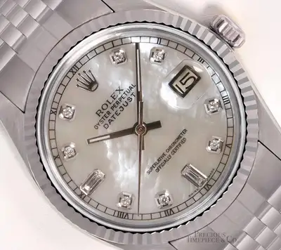 Rolex Datejust Stainless Steel Jubilee White