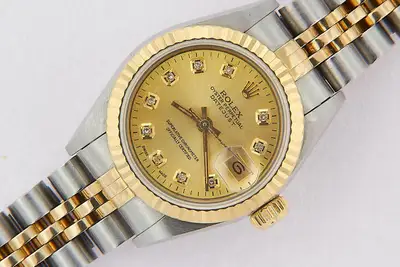 Rolex Datejust Steel Gold Gold Diamond