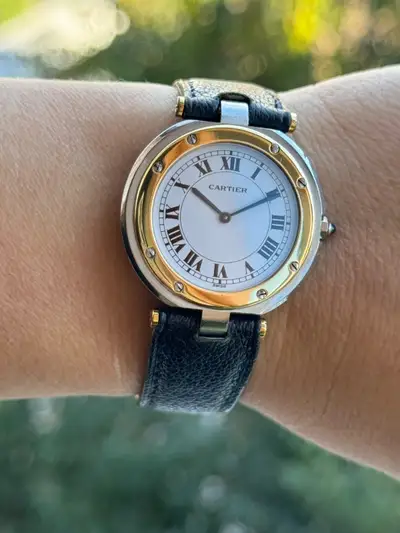 Cartier Santos 8191 Gold Steel Swiss