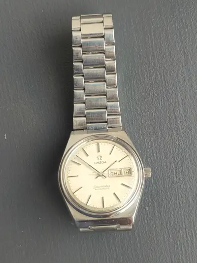 Omega Seamaster Silver Linen Dail Date