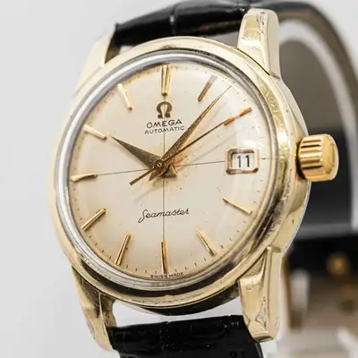 Omega Seamaster Cal.503 Date Gold Cross-line