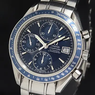 Omega OMEGA Speedmaster 3212.80 39mm SS Blue Dial Automatic from JAPAN fast shipping