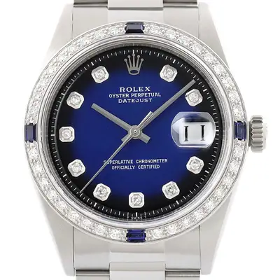 Rolex Datejust Blue Vignette Diamond 18K