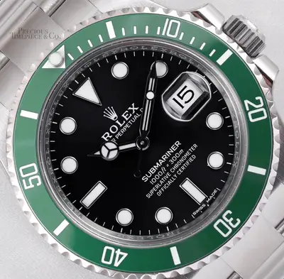 Rolex Rolex Submariner 126610LV Date Kermit Steel 41mm-Green Ceramic Bezel-Black Dial