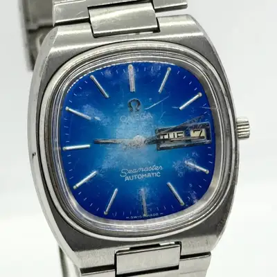 Omega Seamaster TV Screen Blue Silver