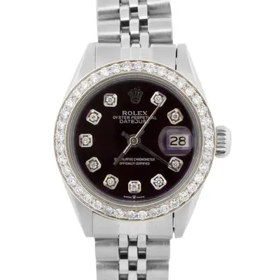 Rolex DateJust PURPLE DIAMOND Stainless Steel