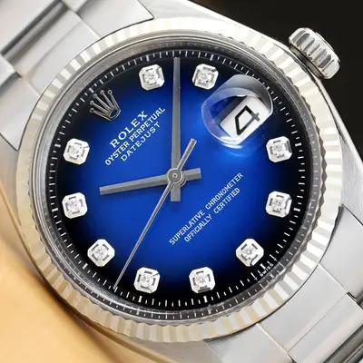 Rolex DATEJUST BLUE VIGNETTE DIAMOND 18K