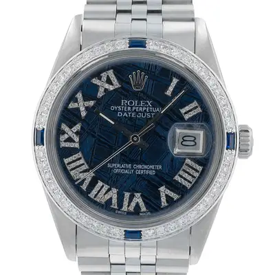Rolex Datejust Blue Meteorite Diamond Bezel