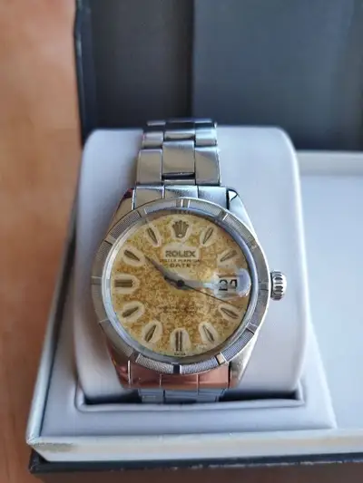Rolex 60s Oyster Perpetual Date Engine-turned
