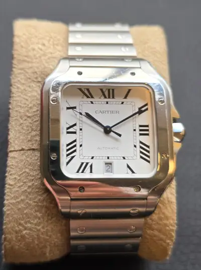 Cartier Santos St. Steel Date Ref