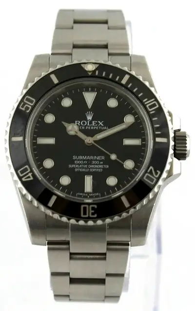 Rolex ROLEX SUBMARINER OYSTER 114060 BLACK CERAMIC MENS 40MM NO DATE WATCH BOX PAPERS