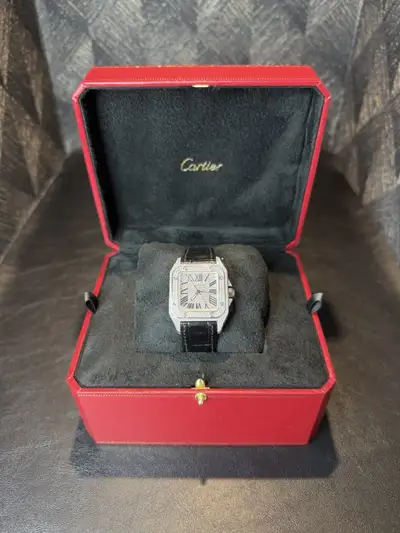 Cartier Santos 100 Black Natural Diamonds