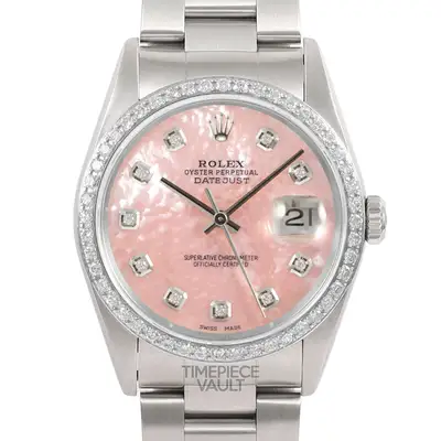 Rolex DATEJUST OYSTER STEEL PINK MOP