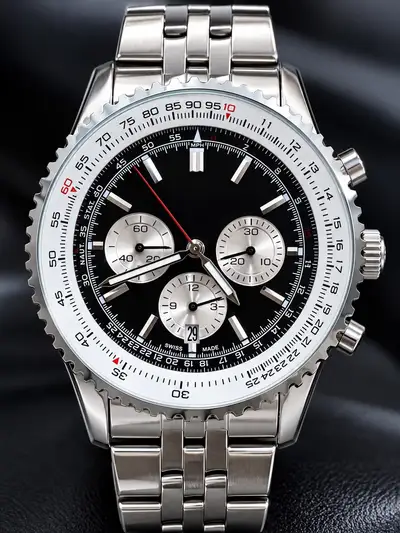 Unknown Custom Chronograph Stainless Steel Bracelet