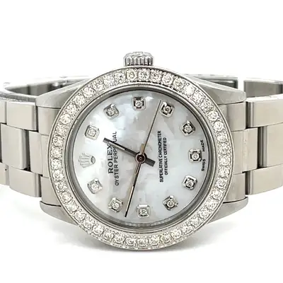 Rolex Oyster Perpetual 1.25ct Diamonds Steel