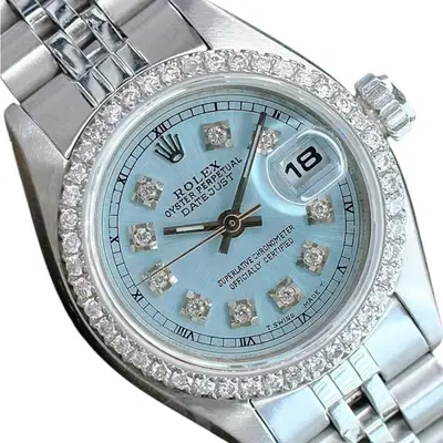 Rolex Datejust Stainless Steel Blue 0.85ct