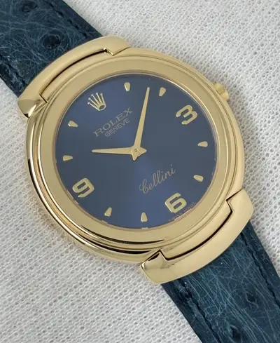 Rolex Cellini 18ct Gold Ostrich Strap