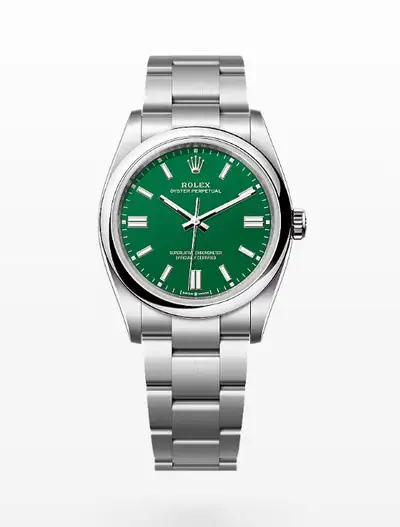 Rolex Oyster Perpetual Green Steel