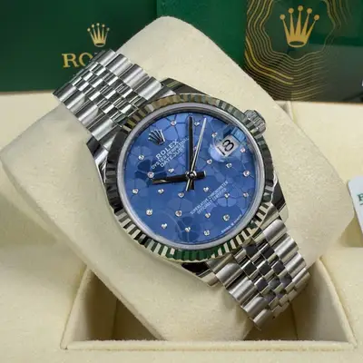 Rolex Datejust 31 Azzurro Floral Blue