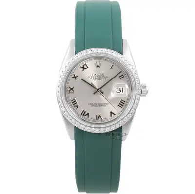 Rolex DATEJUST S/STEEL SILVER ROMAN DIAMOND