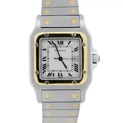 Cartier Santos Carree 2961 Two-Tone White