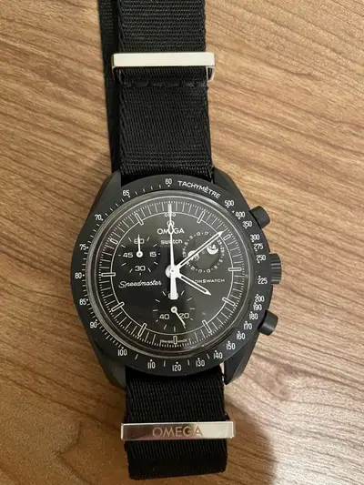 Omega X SWATCH Speedmaster Moonphase NATO