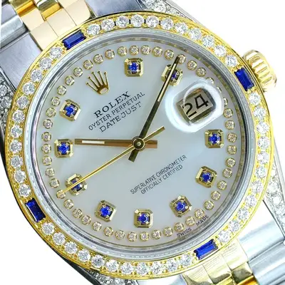 Rolex Datejust Gold Steel White Mop
