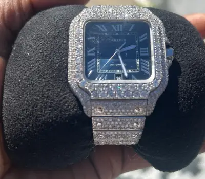 Cartier Santos Blue Stainless Steel Bracelet