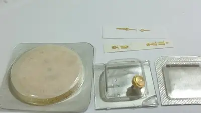 Omega Seamaster hands, gold crown, ETA