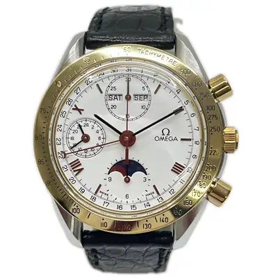 Omega Speedmaster Only Leather White