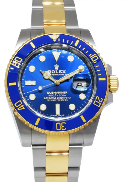 Rolex Rolex Submariner Date 18k Gold/Steel Blue Ceramic Mens 40mm Watch V 116613