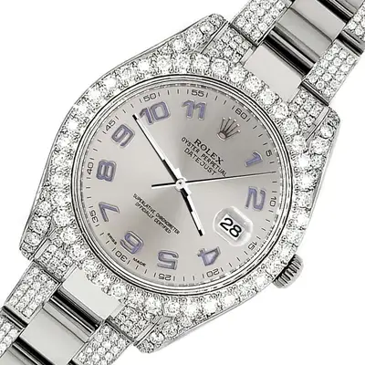 Rolex Datejust II 10.3CT Diamond Bezel/Case/Bracelet