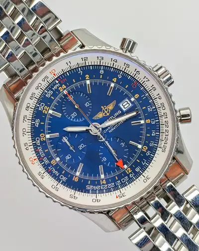 Breitling Navitimer Blue Stainless Steel Bracelet